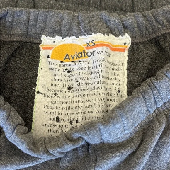 Aviator Nation Gray Sweatpants with Lightning REALLY SOFT - Picture 3 of 8